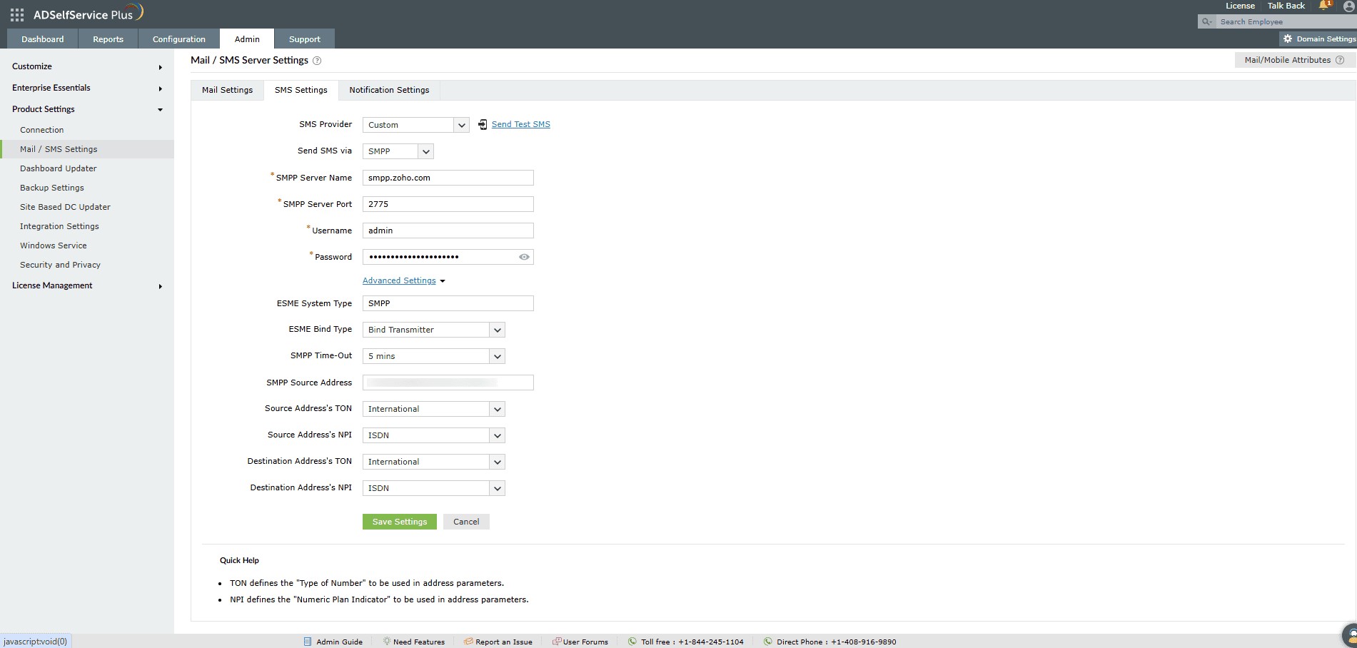 smppsetting smppsetting